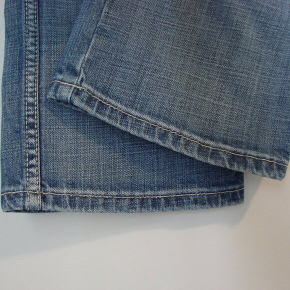 Vintage Esprit Denim Cropped Jeans Mid Rise Wide Leg Embroidered Studs Size 10 - Picture 8 of 15